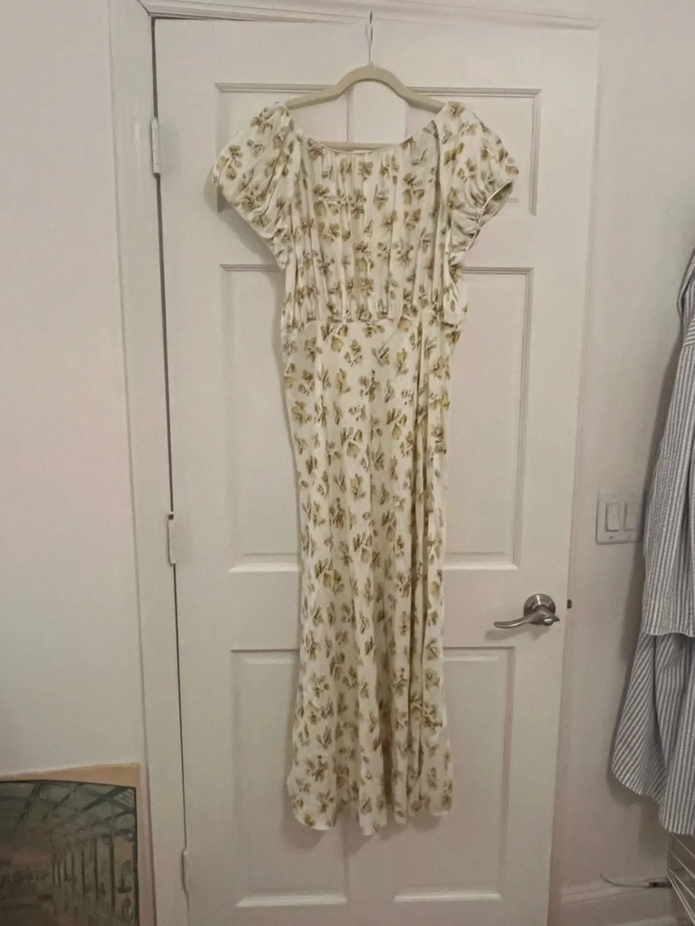 DOEN FLORENCIA DRESS IN GOLD FROLICKING FLORAL XXL - Picture 3 of 5
